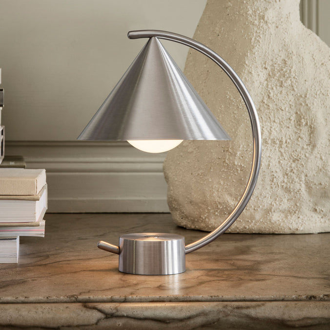 ferm LIVING Meridian Lamp, Brushed Steel