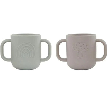 Kappu Cup 2 Piece Set in Clay/ Pale Mint by Oyoy Living Design