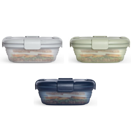 Stojo | Collapsible Lunch Box | Translucent & Leakproof | 700ml