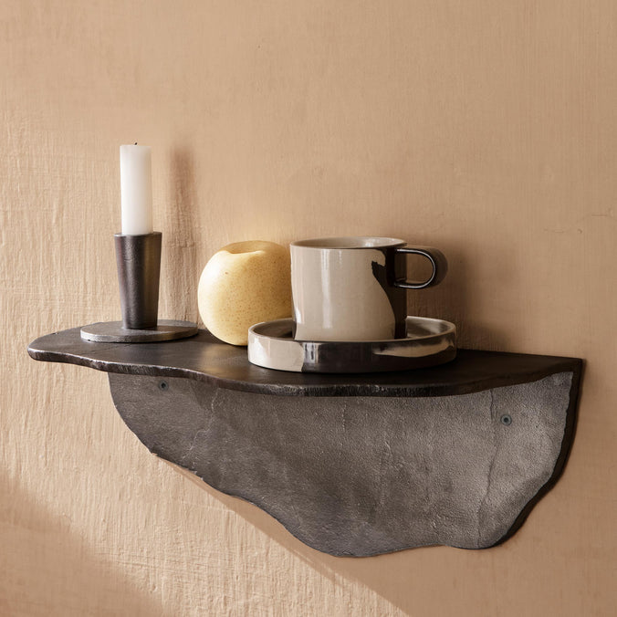 ferm LIVING Fracture Shelf, Blackened Aluminium