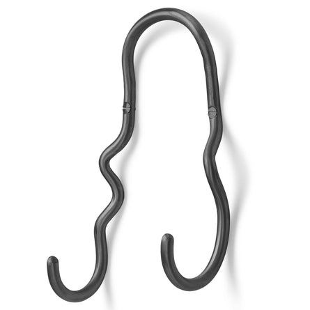 ferm LIVING Curvature Double Wall Hook, Black Brass