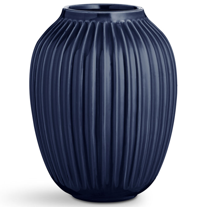 Kähler Hammershøi Ceramic Vase, Indigo H25.5cm