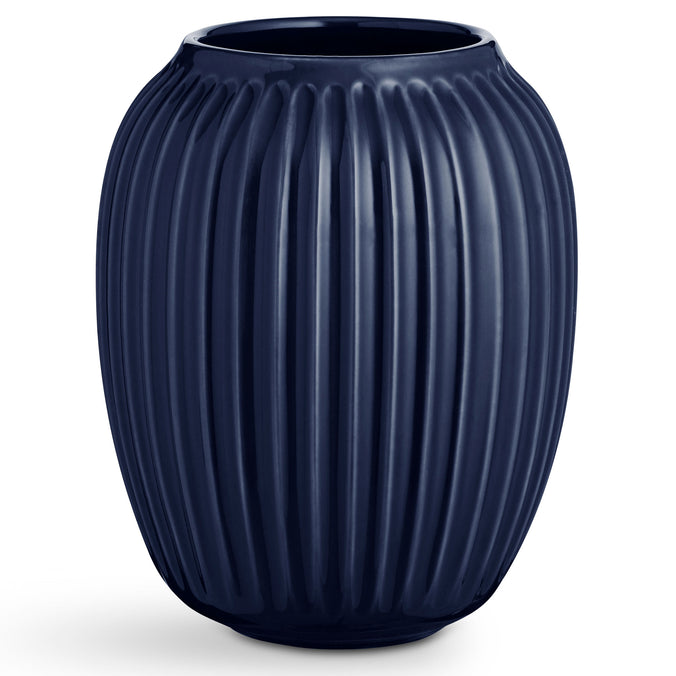 Kähler Hammershøi Ceramic Vase, Indigo H21cm