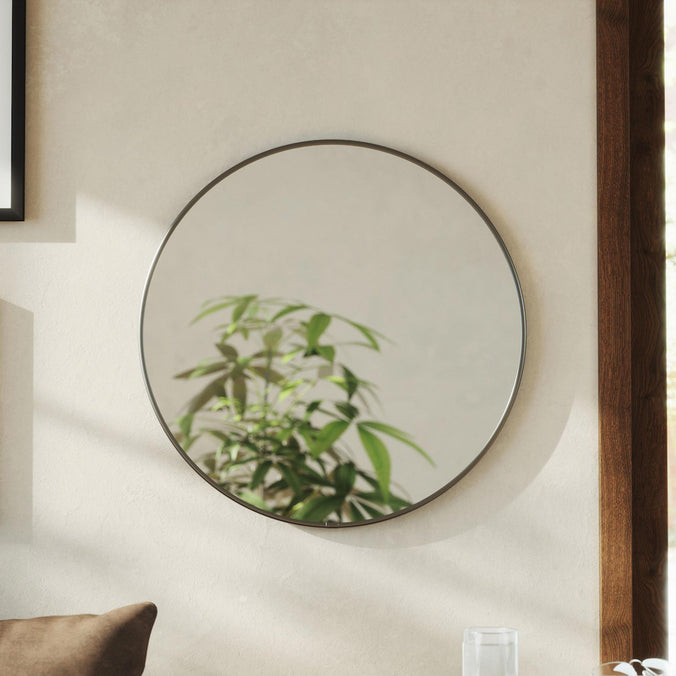 Umbra Hubba Wall Mirror 61cm, Titanium