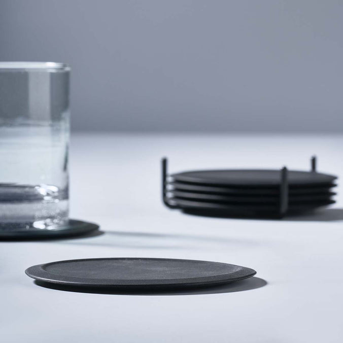 Zone Denmark | Silicone Coasters with Holder | Set of 6